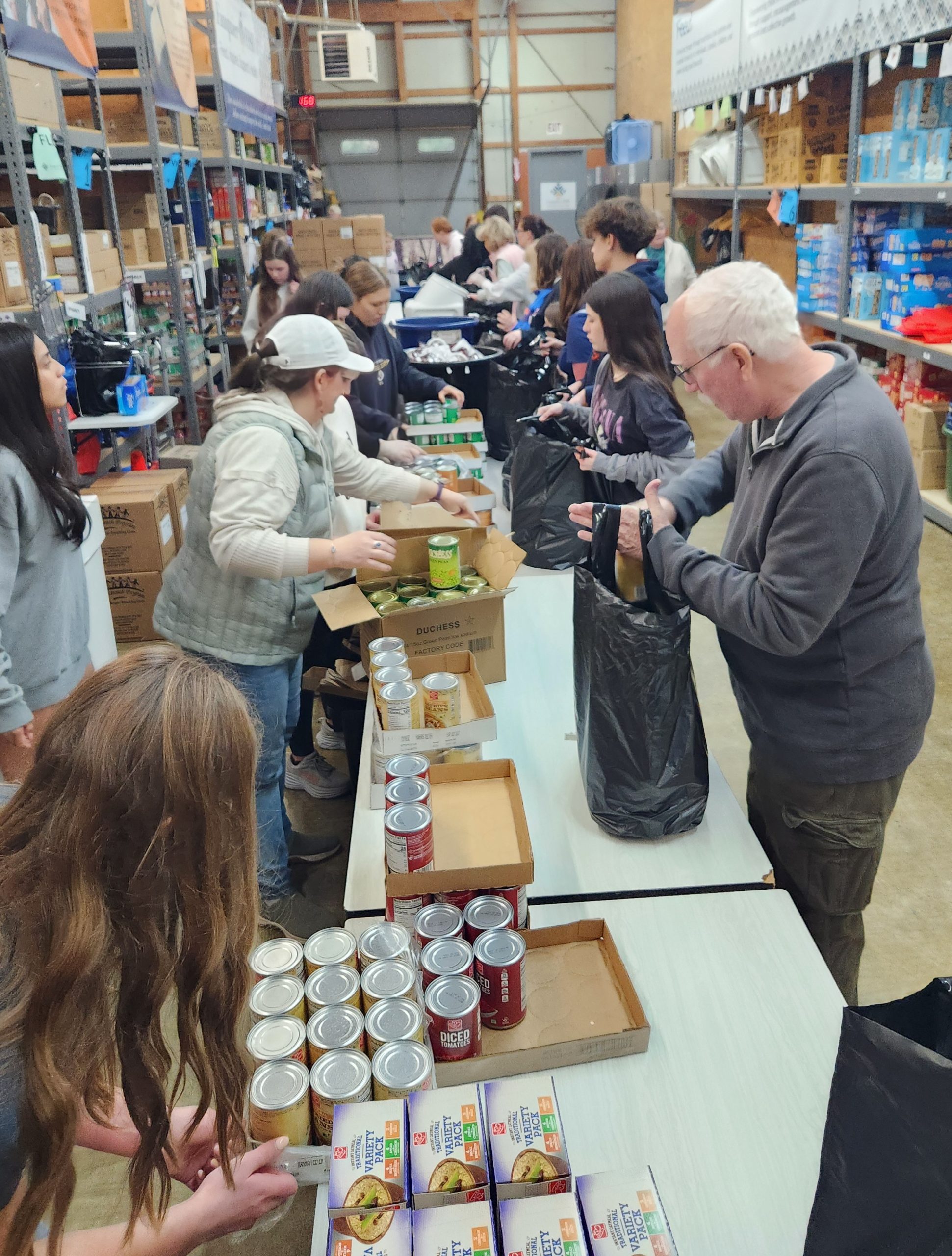Volunteers helping neighbors